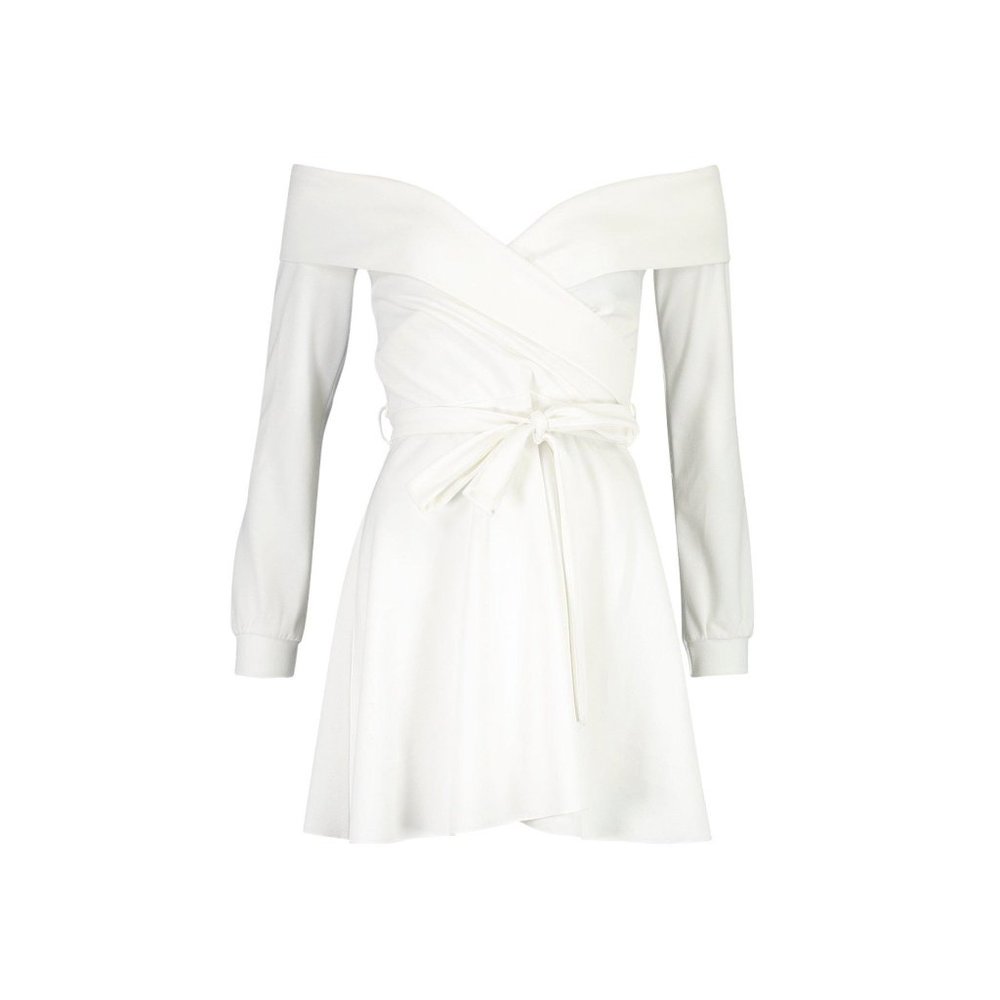 Off the shoulder belted skater dress NEW